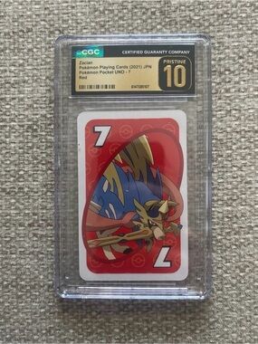 Pokemon Playing Card (2021) Zacian UNO Red Pop 2!! None Higher - Pristine 10
